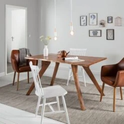 Chaises Jalenas (lot De 2) -VIDAXL || Leitmotiv || Emma Soldes Magasin esszimmerstuhl jalenas 2er set gummibaum massiv weiss 4081388