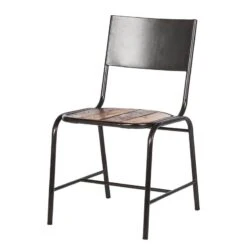 Chaises TAMATI - Lot De 2 -VIDAXL || Leitmotiv || Emma Soldes Magasin esszimmerstuhl tamati 2er set pinie massiv metall 4922732