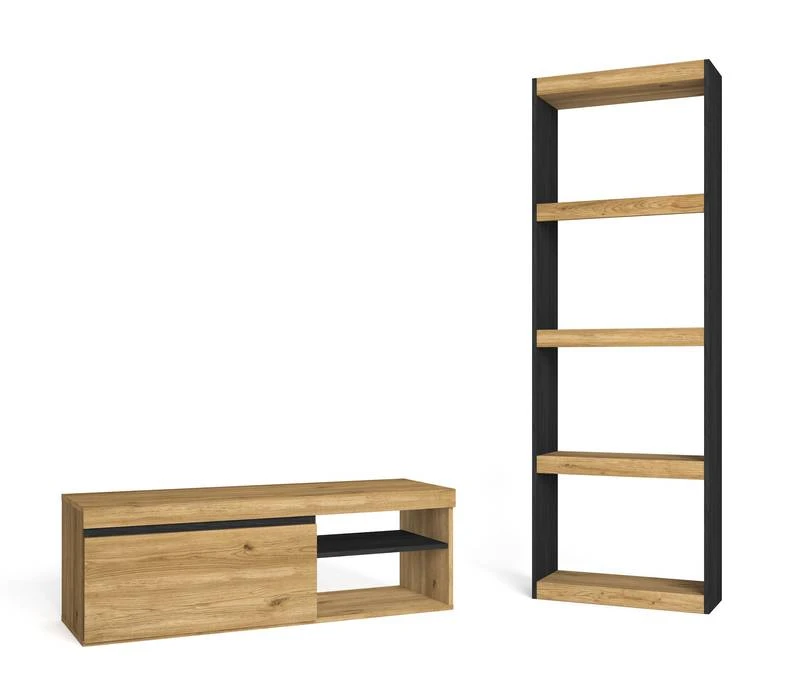 Ensemble Meuble TV120 NATURALE + Etagère 3 Ensemble Meuble TV120 NATURALE + Etagère