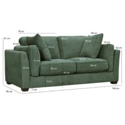 Canapé 2 Places Tissu Vert - RORONOA -VIDAXL || Leitmotiv || Emma Soldes Magasin f52c0d6e56bf4fdeaabc440bff8f85a5