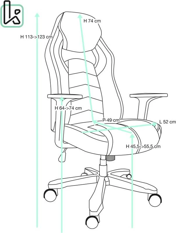 KAYELLES Fauteuil Gamer Inclinable AZUL 8 KAYELLES Fauteuil Gamer Inclinable AZUL – Image 6