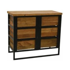 Commode En Bois Recyclé Et Métal LOFT 6 -VIDAXL || Leitmotiv || Emma Soldes Magasin f9202ae6d53e456495966e01a7f57472