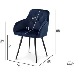 Chaises à Accoudoirs Nadja Bleu Lot De 2 -VIDAXL || Leitmotiv || Emma Soldes Magasin fa3fb399c8284791ab50ecd8e4cece0c