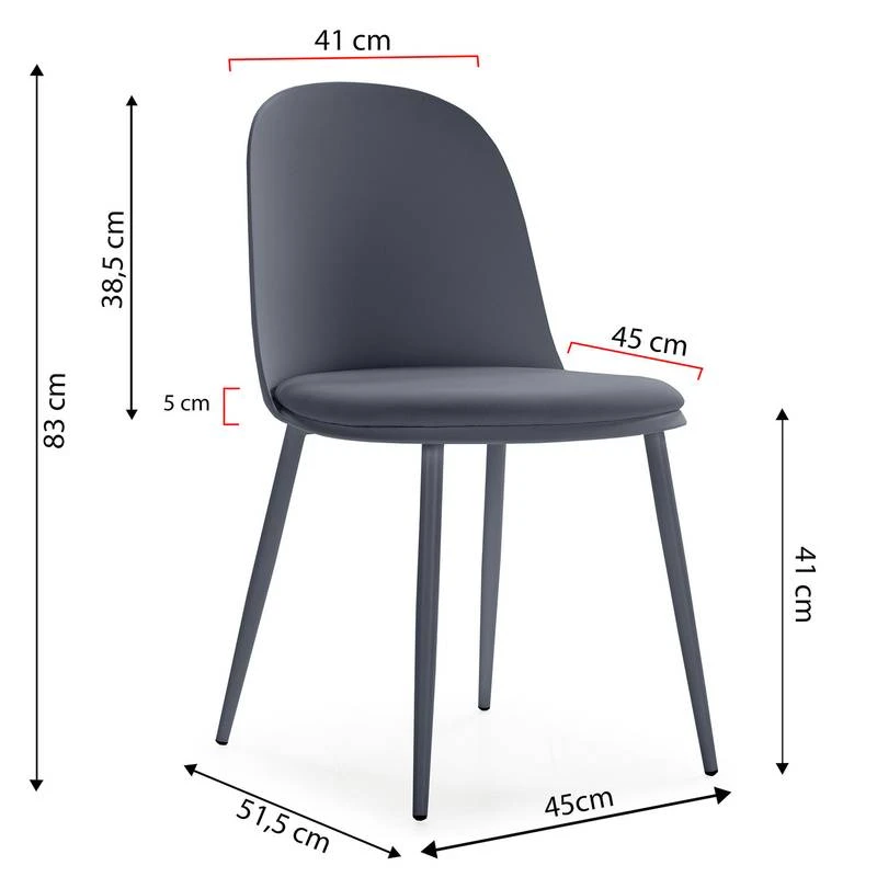 Lot De 4 Chaises Kana Blanches 12 Lot De 4 Chaises Kana Blanches – Image 10