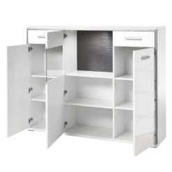 Buffet Haut Arco I -VIDAXL || Leitmotiv || Emma Soldes Magasin highboard arco i hochglanz weiss grau 4710780