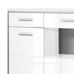 Buffet Haut Arco I -VIDAXL || Leitmotiv || Emma Soldes Magasin highboard arco i hochglanz weiss grau 4710784