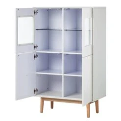 Buffet Haut LINDHOLM 22 Buffet Haut LINDHOLM -VIDAXL || Leitmotiv || Emma Soldes Magasin highboard lapine eiche teilmassiv matt weiss eiche 4092652