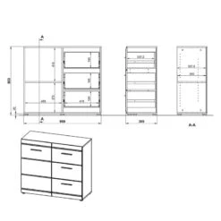 Commode Adana -VIDAXL || Leitmotiv || Emma Soldes Magasin kommode adana hochglanz weiss 5162592
