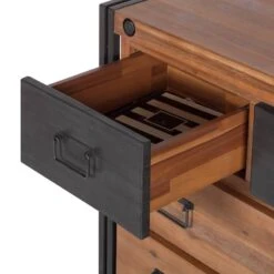 Buffet MANCHESTER 5 Tiroirs -VIDAXL || Leitmotiv || Emma Soldes Magasin kommode manchester ii akazie massiv metall 4876416