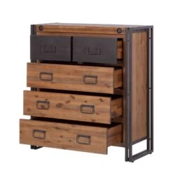 Buffet MANCHESTER 5 Tiroirs -VIDAXL || Leitmotiv || Emma Soldes Magasin kommode manchester ii akazie massiv metall 4876432