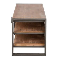 Meuble TV MANCHESTER 2 Rangements Droite -VIDAXL || Leitmotiv || Emma Soldes Magasin lowboard manchester i akazie massiv metall 4872740