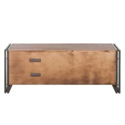 Meuble TV MANCHESTER 2 Rangements Droite -VIDAXL || Leitmotiv || Emma Soldes Magasin lowboard manchester i akazie massiv metall 4872744