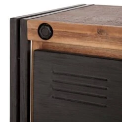 Meuble TV MANCHESTER 2 Rangements Droite -VIDAXL || Leitmotiv || Emma Soldes Magasin lowboard manchester i akazie massiv metall 4872756