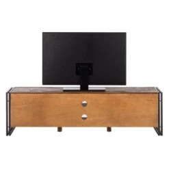Meuble TV MANCHESTER 2 Rangements Milieu -VIDAXL || Leitmotiv || Emma Soldes Magasin lowboard manchester ii akazie massiv metall 4882948