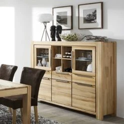 Buffet Haut Pia II 7 Buffet Haut Pia II -VIDAXL || Leitmotiv || Emma Soldes Magasin pia highboard kernbuche massiv geoelt 1309637