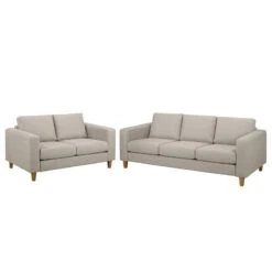 Ensemble 2 éléments MAISON -VIDAXL || Leitmotiv || Emma Soldes Magasin polstergarnitur maison 3 2 webstoff granit 4869112