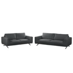 Ensemble De Salon Ramilia (3-2) -VIDAXL || Leitmotiv || Emma Soldes Magasin polstergarnitur ramilia 3 2 strukturstoff hellanthrazit 4883560