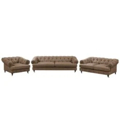 Ensemble De Salon Thory (3-2-1) 33 Ensemble De Salon Thory (3-2-1) -VIDAXL || Leitmotiv || Emma Soldes Magasin polstergarnitur thory 3 2 1 antiklederlook hellbraun 4895220