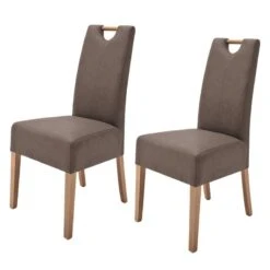Lot De 2 Chaises Capitonnées Alessia II -VIDAXL || Leitmotiv || Emma Soldes Magasin polsterstuhl alessia ii 2er set kunstleder braun eiche 4285380