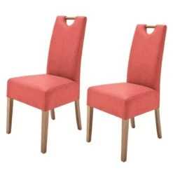 Lot De 2 Chaises Capitonnées Alessia II -VIDAXL || Leitmotiv || Emma Soldes Magasin polsterstuhl alessia ii 2er set kunstleder rot eiche 4285356