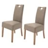 Lot De 2 Chaises Capitonnées Alessia II 1 Lot De 2 Chaises Capitonnées Alessia II -VIDAXL || Leitmotiv || Emma Soldes Magasin polsterstuhl alessia ii 2er set kunstleder taupe eiche 4289304