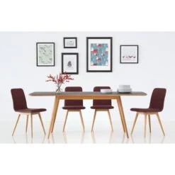 Chaises Rembourrées Loca (lot De 2) -VIDAXL || Leitmotiv || Emma Soldes Magasin polsterstuhl loca 2er set echtleder eiche massiv bordeaux 3866748