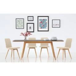 Chaises Rembourrées Loca (lot De 2) -VIDAXL || Leitmotiv || Emma Soldes Magasin polsterstuhl loca 2er set echtleder eiche massiv creme 3866776