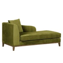 Récamière Blomma 17 Récamière Blomma -VIDAXL || Leitmotiv || Emma Soldes Magasin recamiere blomma samtstoff olivgruen armlehne davorstehend links nussbaum 3671193