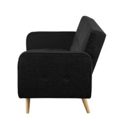 Canapé Convertible Daru I -VIDAXL || Leitmotiv || Emma Soldes Magasin schlafsofa daru strukturstoff schwarz 4050556