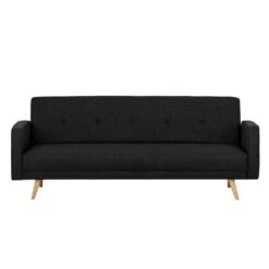 Canapé Convertible Daru I -VIDAXL || Leitmotiv || Emma Soldes Magasin schlafsofa daru strukturstoff schwarz 4050560