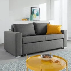 Canapé Convertible Latina Basic -VIDAXL || Leitmotiv || Emma Soldes Magasin schlafsofa latina webstoff grau 170 cm 4047252