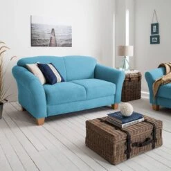 Canapé Cebu (2 Places) -VIDAXL || Leitmotiv || Emma Soldes Magasin sofa cebu 2 sitzer webstoff hellblau 4784680
