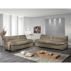Canapé Doug (2 Places) -VIDAXL || Leitmotiv || Emma Soldes Magasin sofa doug 2 sitzer echtleder hellgrau 4385616