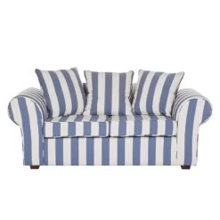 Canapé Colmar (2 Places) 21 Canapé Colmar (2 Places) -VIDAXL || Leitmotiv || Emma Soldes Magasin sofa livia 2 sitzer webstoff blau gestreift 309047