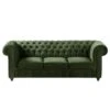 Canapé Pintano (3 Places) -VIDAXL || Leitmotiv || Emma Soldes Magasin sofa pintano 3 sitzer samt antikgruen 4897852