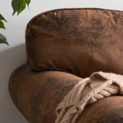 Canapé Sombrero (3 Places) -VIDAXL || Leitmotiv || Emma Soldes Magasin sofa sombrero 3 sitzer antiklederoptik dunkelbraun 5092900