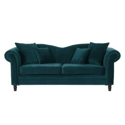 Canapé York (3 Places) 40 Canapé York (3 Places) -VIDAXL || Leitmotiv || Emma Soldes Magasin sofa york 3 sitzer samtstoff petrol 301157