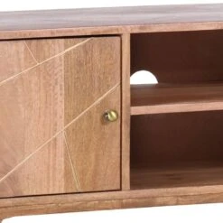 Meuble TV Argallo -VIDAXL || Leitmotiv || Emma Soldes Magasin tv lowboard argallo mango massiv metall mango gold 4419604