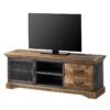 Meuble TV Hunter 2 Meuble TV Hunter -VIDAXL || Leitmotiv || Emma Soldes Magasin tv lowboard hunter mango massiv metall mango blaugrau 4414472