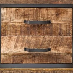 Meuble TV Hunter 19 Meuble TV Hunter -VIDAXL || Leitmotiv || Emma Soldes Magasin tv lowboard hunter mango massiv metall mango blaugrau 4414488