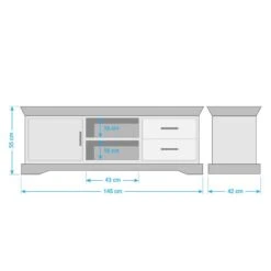 Meuble TV Hunter 23 Meuble TV Hunter -VIDAXL || Leitmotiv || Emma Soldes Magasin tv lowboard hunter mango massiv metall mango blaugrau 5159616
