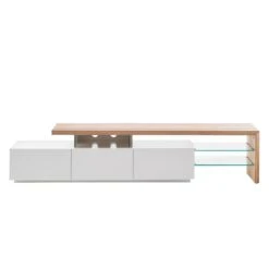 Meuble TV Molios -VIDAXL || Leitmotiv || Emma Soldes Magasin tv lowboard molios ii weiss eiche 4239108