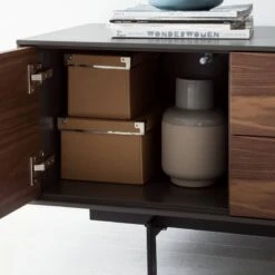 Meuble TV Payara -VIDAXL || Leitmotiv || Emma Soldes Magasin tv lowboard payara walnuss schwarz 4372776