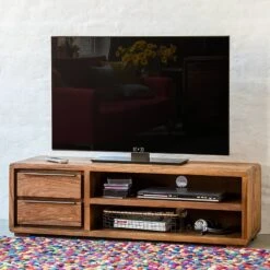 Meuble TV TRANGLE -VIDAXL || Leitmotiv || Emma Soldes Magasin tv lowboard trangle sheesham massiv 670126