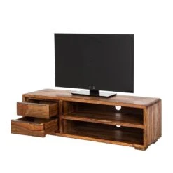 Meuble TV TRANGLE -VIDAXL || Leitmotiv || Emma Soldes Magasin tv lowboard trangle sheesham massiv 702562