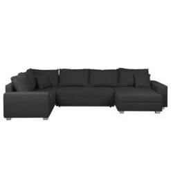 Canapé Panoramique Loorana (convertible) -VIDAXL || Leitmotiv || Emma Soldes Magasin wohnlandschaft loorana mit schlaffunktion strukturstoff ottomane longchair beidseitig montierbar anthrazit 4096728