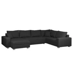 Canapé Panoramique Loorana (convertible) -VIDAXL || Leitmotiv || Emma Soldes Magasin wohnlandschaft loorana mit schlaffunktion strukturstoff ottomane longchair beidseitig montierbar anthrazit 4096760