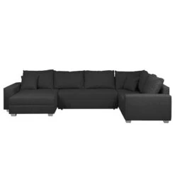 Canapé Panoramique Loorana (convertible) -VIDAXL || Leitmotiv || Emma Soldes Magasin wohnlandschaft loorana mit schlaffunktion strukturstoff ottomane longchair beidseitig montierbar anthrazit 4096764