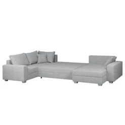 Canapé Panoramique Loorana (convertible) -VIDAXL || Leitmotiv || Emma Soldes Magasin wohnlandschaft loorana mit schlaffunktion strukturstoff ottomane longchair beidseitig montierbar hellgrau 4096640