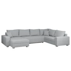 Canapé Panoramique Loorana (convertible) -VIDAXL || Leitmotiv || Emma Soldes Magasin wohnlandschaft loorana mit schlaffunktion strukturstoff ottomane longchair beidseitig montierbar hellgrau 4096664